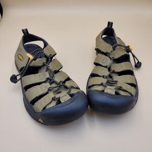 Keen Newport Unisex Sandals Kids Sz 5 Khaki Hook & Loop Drawstring Hiking Water